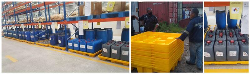 Large Fluorinated Plastic Spill Pallets Large Fluorinated Plastic Spill Pallets